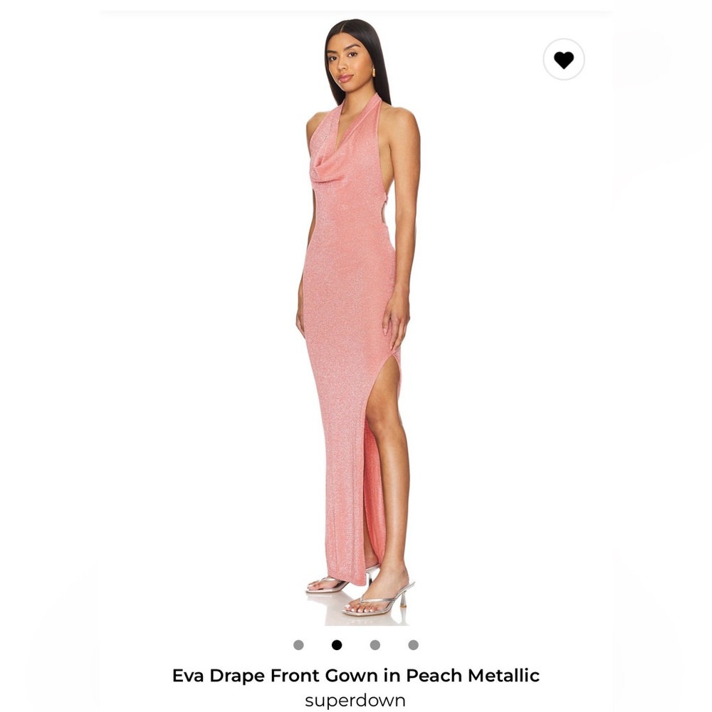 Superdown Shimmering Pink Backless Dress - Picture 7 of 10
